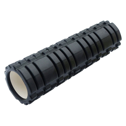 Textured Foam Roller Massage Recovery Fitness Training (Black)