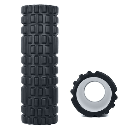 Textured Foam Roller Massage Recovery Fitness Training (Black)