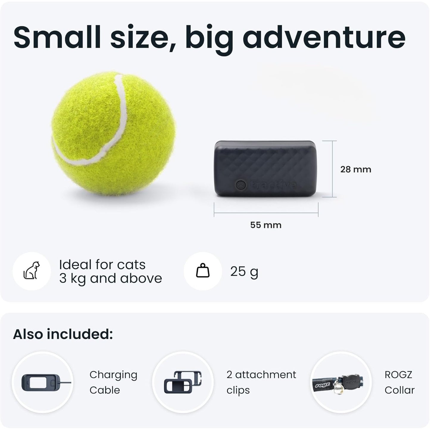 Tractive Cat Mini GPS Tracker Midnight Blue | Subscription Required