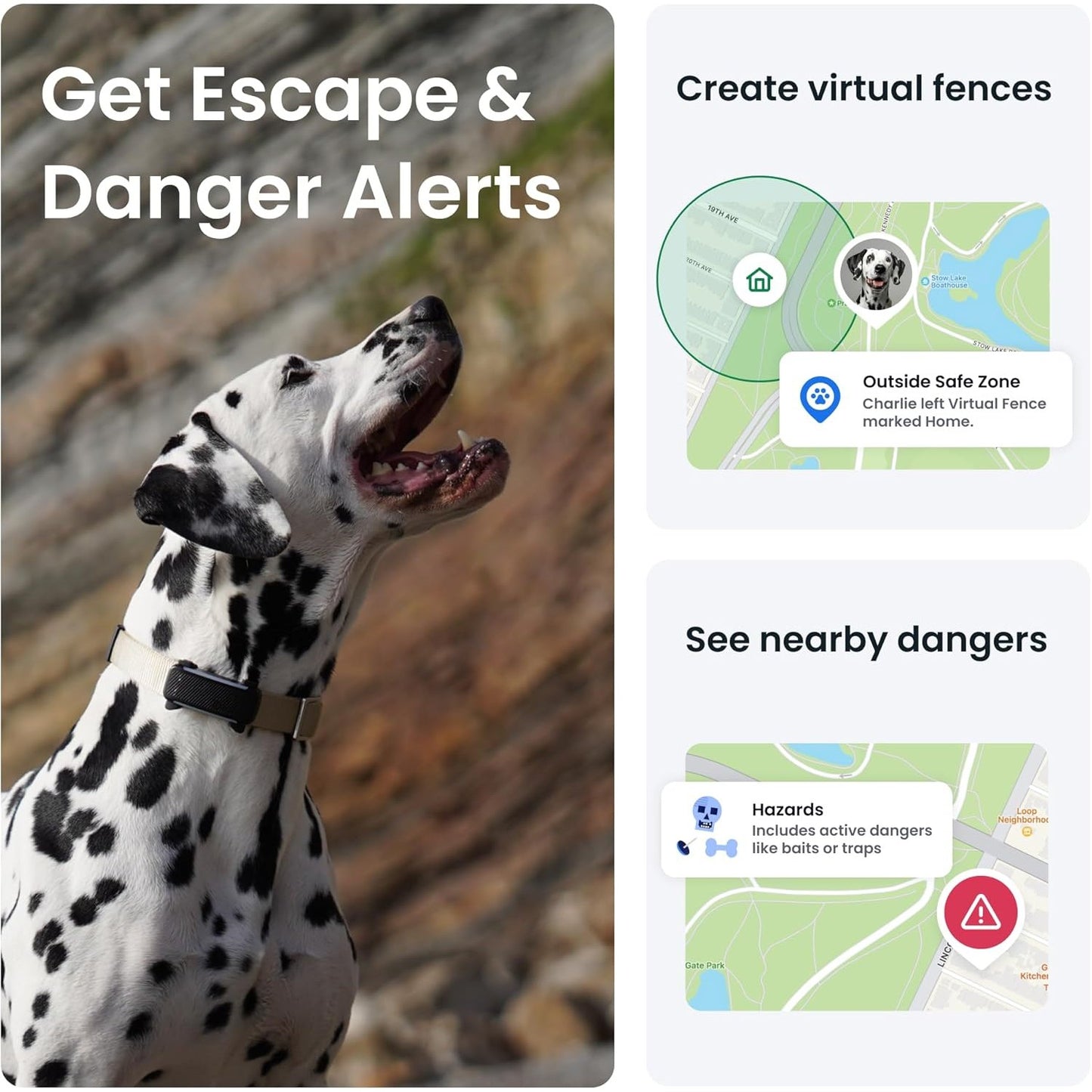 Tractive Dog 6 GPS Tracker Black for Dogs | Subscription Required