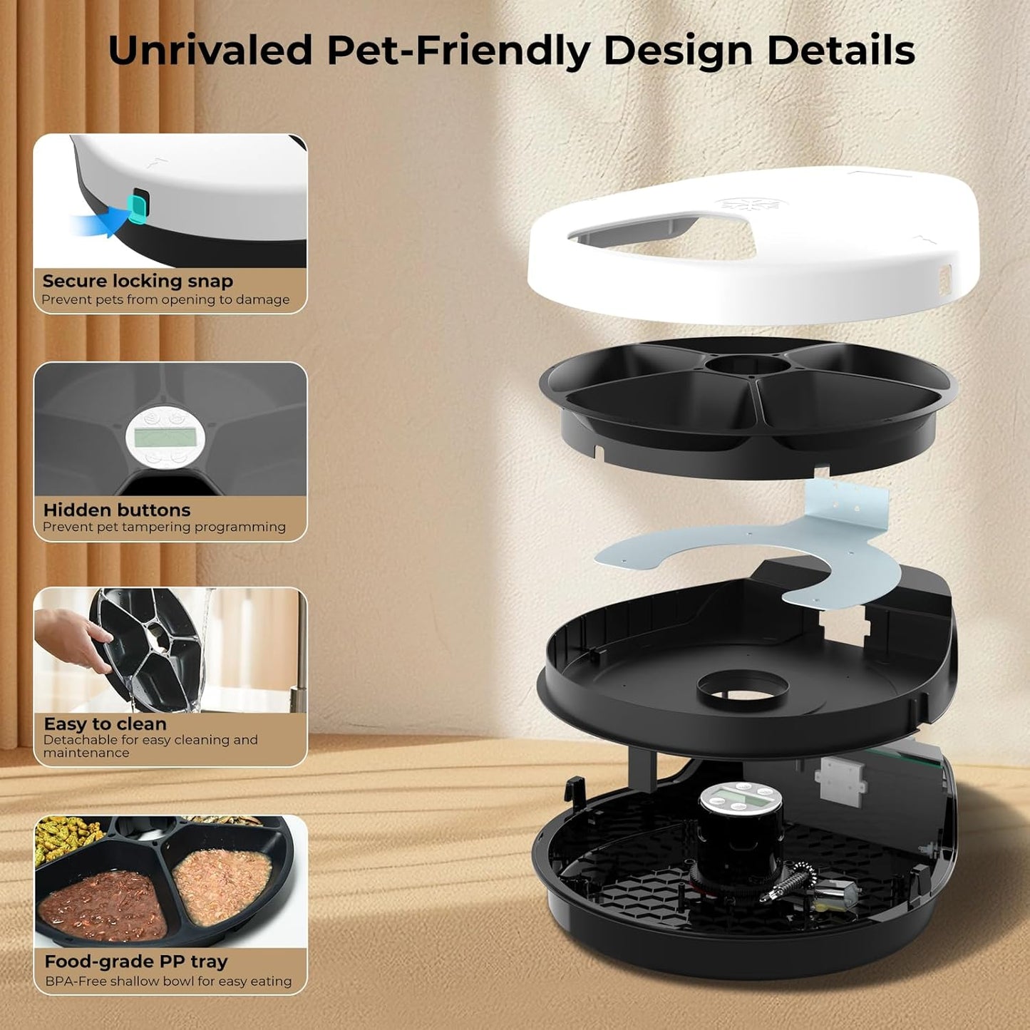 UB Pet by Pettecc Smart Refrigerated Feeder F10 for Cats & Dogs UBF10