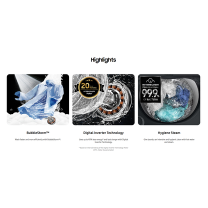 Samsung 12kg Laundry Top-Load Washer Washing Machine with BubbleStorm (WA12A8376GV/SA)