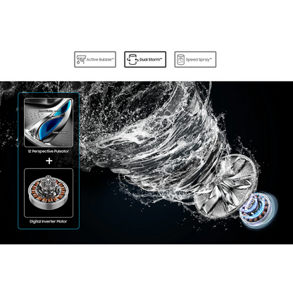 Samsung 12kg Laundry Top-Load Washer Washing Machine with BubbleStorm (WA12A8376GV/SA)