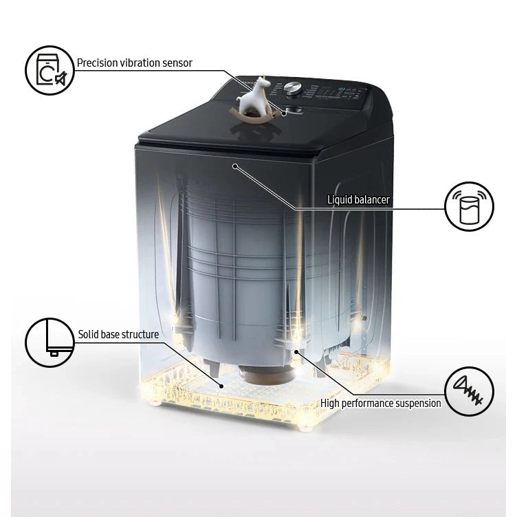 Samsung 12kg Laundry Top-Load Washer Washing Machine with BubbleStorm (WA12A8376GV/SA)