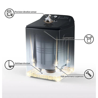 Samsung 12kg Laundry Top-Load Washer Washing Machine with BubbleStorm (WA12A8376GV/SA)