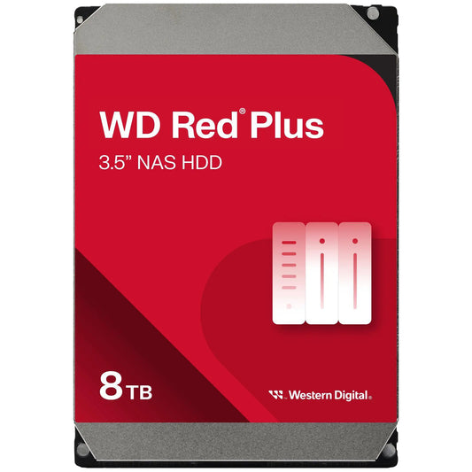 WD Red Plus 8TB SATA 3.5" 256MB Cache 5640rpm NAS Internal HDD WD80EFPX