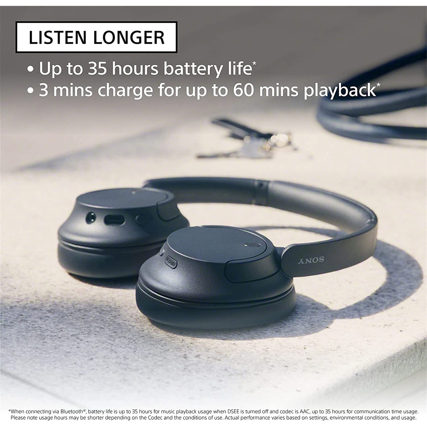 Sony WH-CH720NW Wireless Over-Ear Noise Cancelling Headphones (White)
