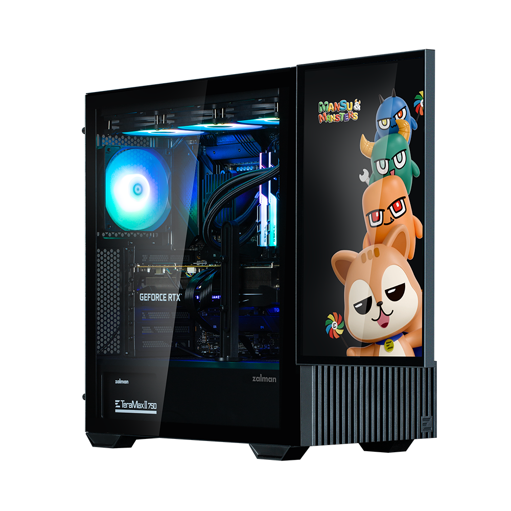 Zalman Z10 DS Black ATX Mid Tower Case 1x120mm ARGB with LCD Screen