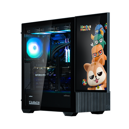 Zalman Z10 DS Black ATX Mid Tower Case 1x120mm ARGB with LCD Screen