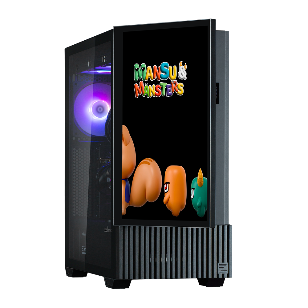 Zalman Z10 DS Black ATX Mid Tower Case 1x120mm ARGB with LCD Screen