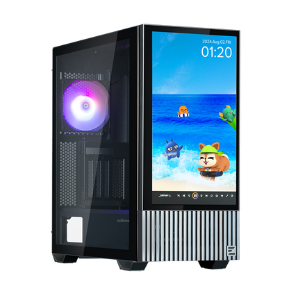 Zalman Z10 DS Black ATX Mid Tower Case 1x120mm ARGB with LCD Screen