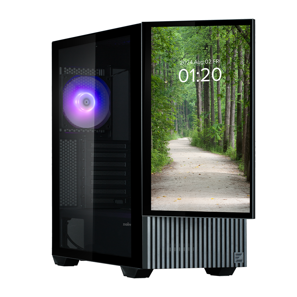Zalman Z10 DS Black ATX Mid Tower Case 1x120mm ARGB with LCD Screen