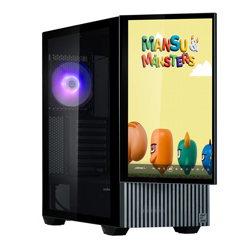 Zalman Z10 DS Black ATX Mid Tower Case 1x120mm ARGB with LCD Screen