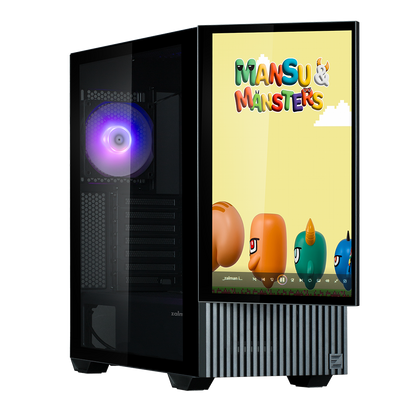 Zalman Z10 DS Black ATX Mid Tower Case 1x120mm ARGB with LCD Screen