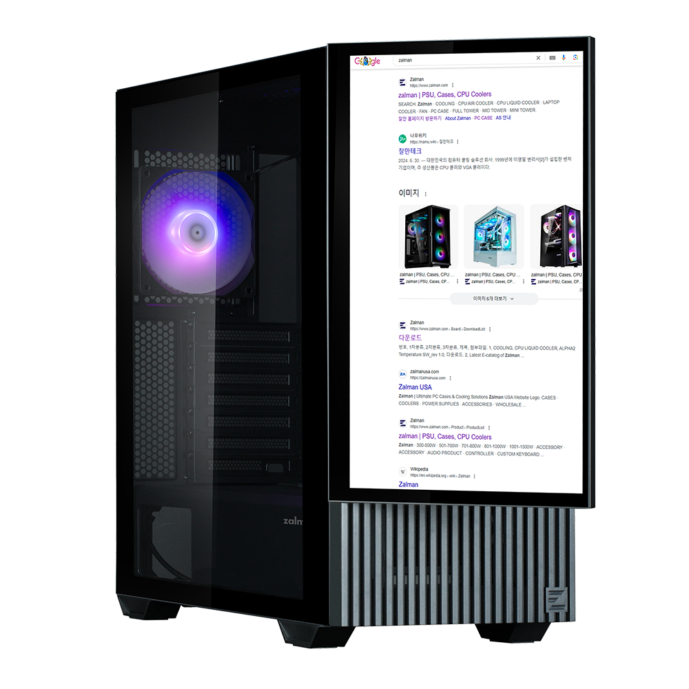 Zalman Z10 DS Black ATX Mid Tower Case 1x120mm ARGB with LCD Screen