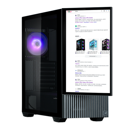 Zalman Z10 DS Black ATX Mid Tower Case 1x120mm ARGB with LCD Screen