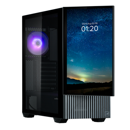 Zalman Z10 DS Black ATX Mid Tower Case 1x120mm ARGB with LCD Screen
