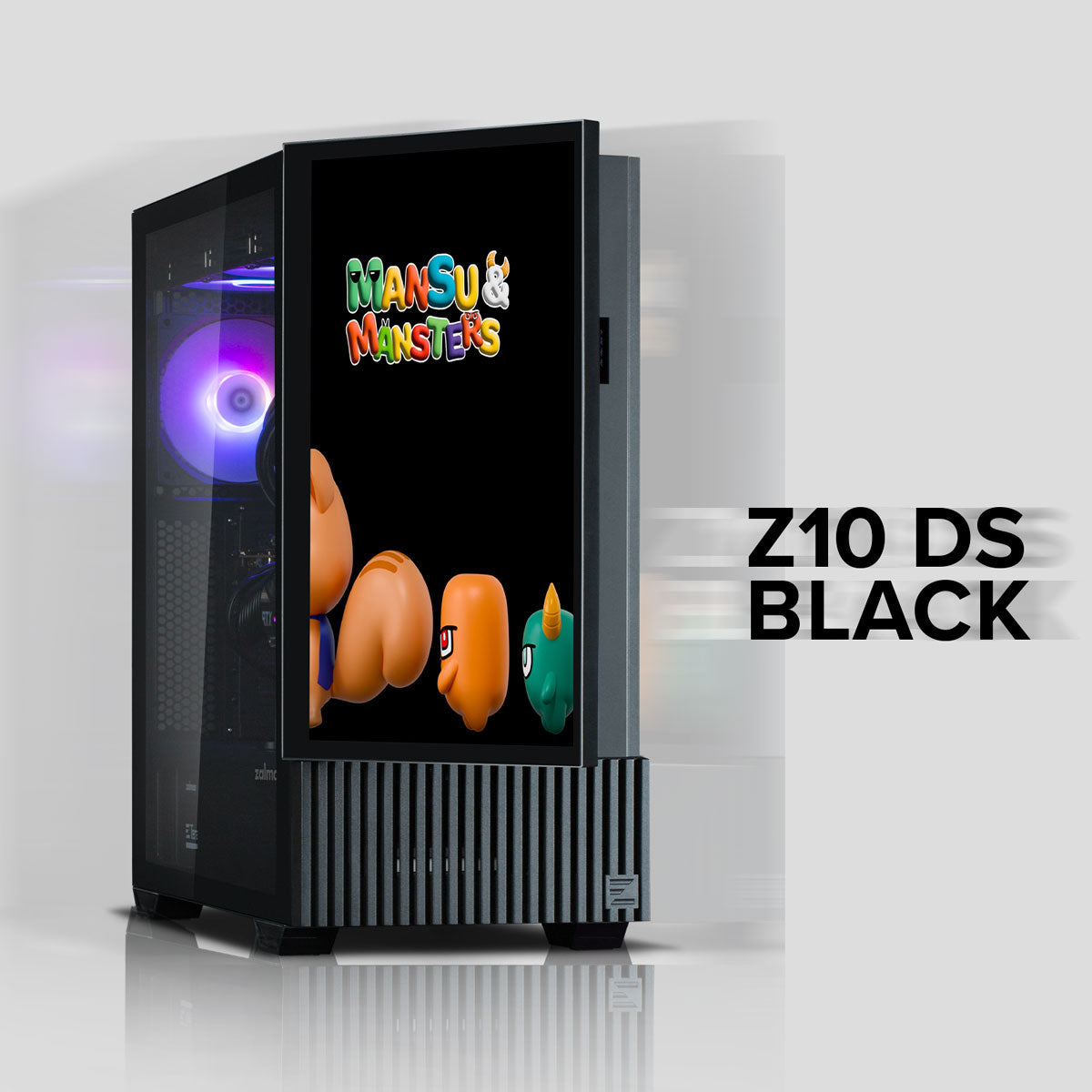 Zalman Z10 DS Black ATX Mid Tower Case 1x120mm ARGB with LCD Screen
