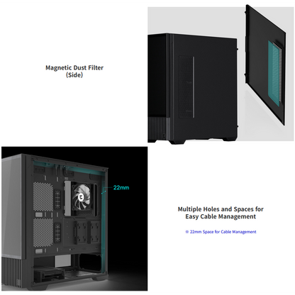 Zalman Z10 DS Black ATX Mid Tower Case 1x120mm ARGB with LCD Screen