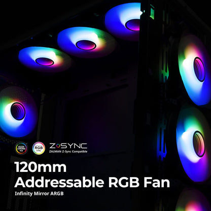 Zalman ZM-IF120A3 Infinity Mirror ARGB Fans + Controller 3x ARGB 120mm