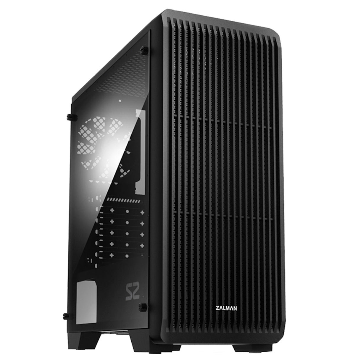 Zalman S2 ATX Mid-Tower PC Case with Acrylic Side Panel Window Black