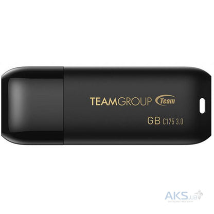 Team C175 Series 64GB USB 3.2 Gen 1 Flash Drive (Black)
