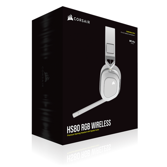 Corsair HS80 RGB Wireless Headset (White)