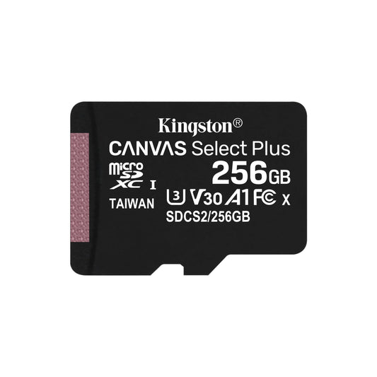 Kingston 256GB Micro SDXC UHS-1 Canvas Select Plus Memory Card with SD Adapter