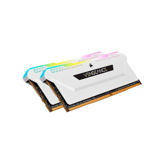 Corsair Vengeance RGB Pro 3200Mhz 32GB 2x16GB DDR4 DIMM Unbuffered 16-20-20-38 XMP 2.0 Heat Spreader RGB LED White