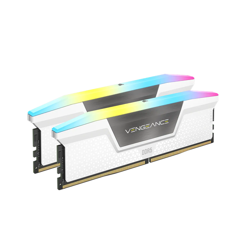 Corsair Vengeance RGB 32GB 2x16GB DDR5 5600 CL36-36-36-76 1.25V STD PMIC Intel XMP Memory White