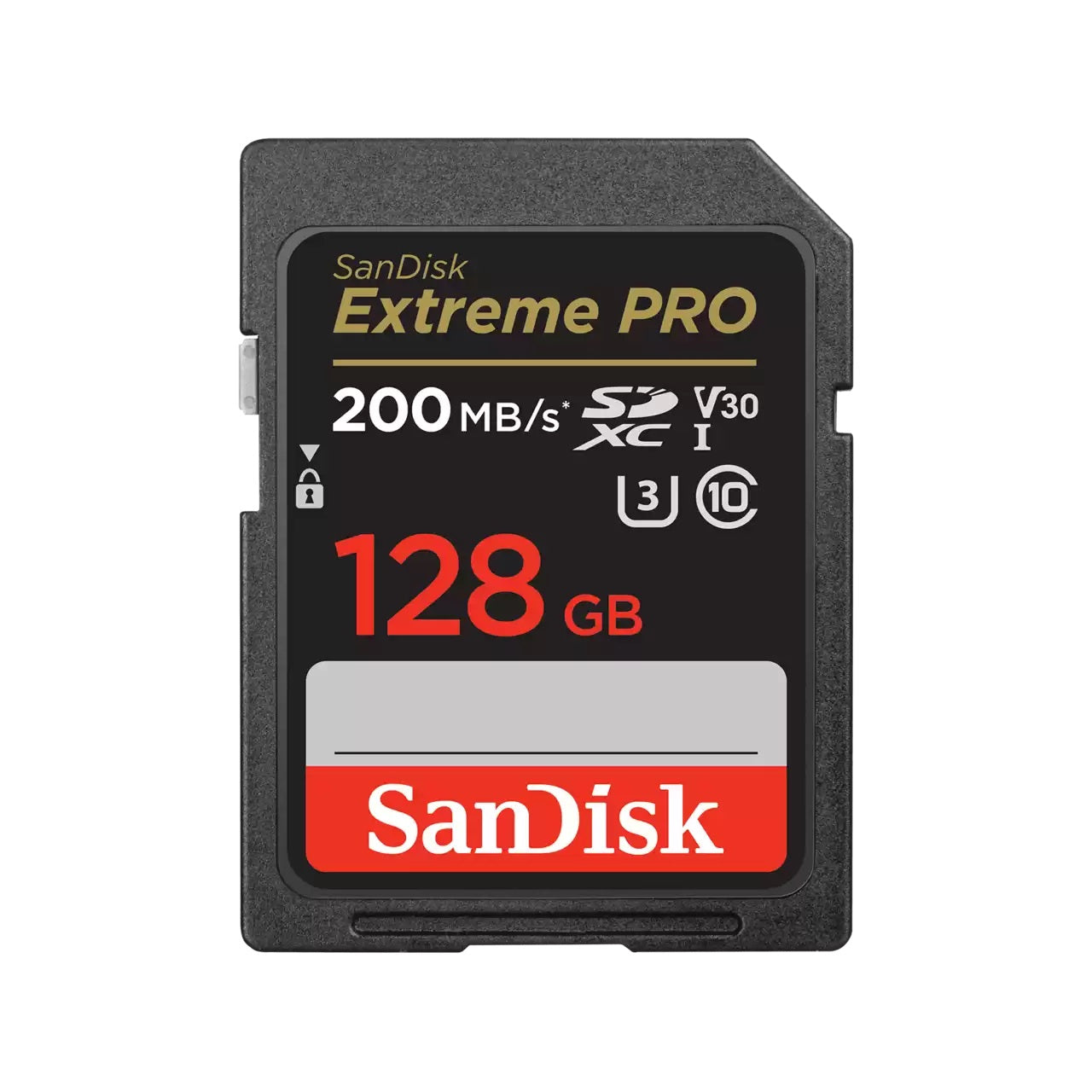 SanDisk Extreme Pro SDXC SDXXD 128GB V30 U3 C10 UHS-I 200MB/s R 90MB/s W 4x6 (Lifetime Limited)