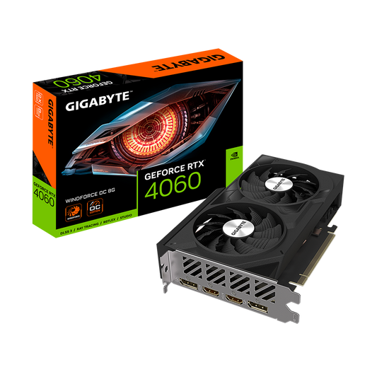 Gigabyte NVIDIA GeForce RTX 4060 WINDFORCE OC 8GB GDDR6 Graphics Card