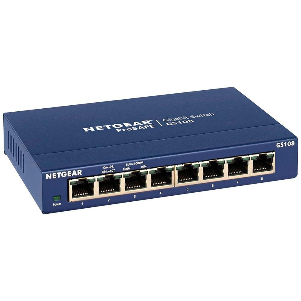 Netgear GS108 Prosafe 8-Port Gigabit Switch