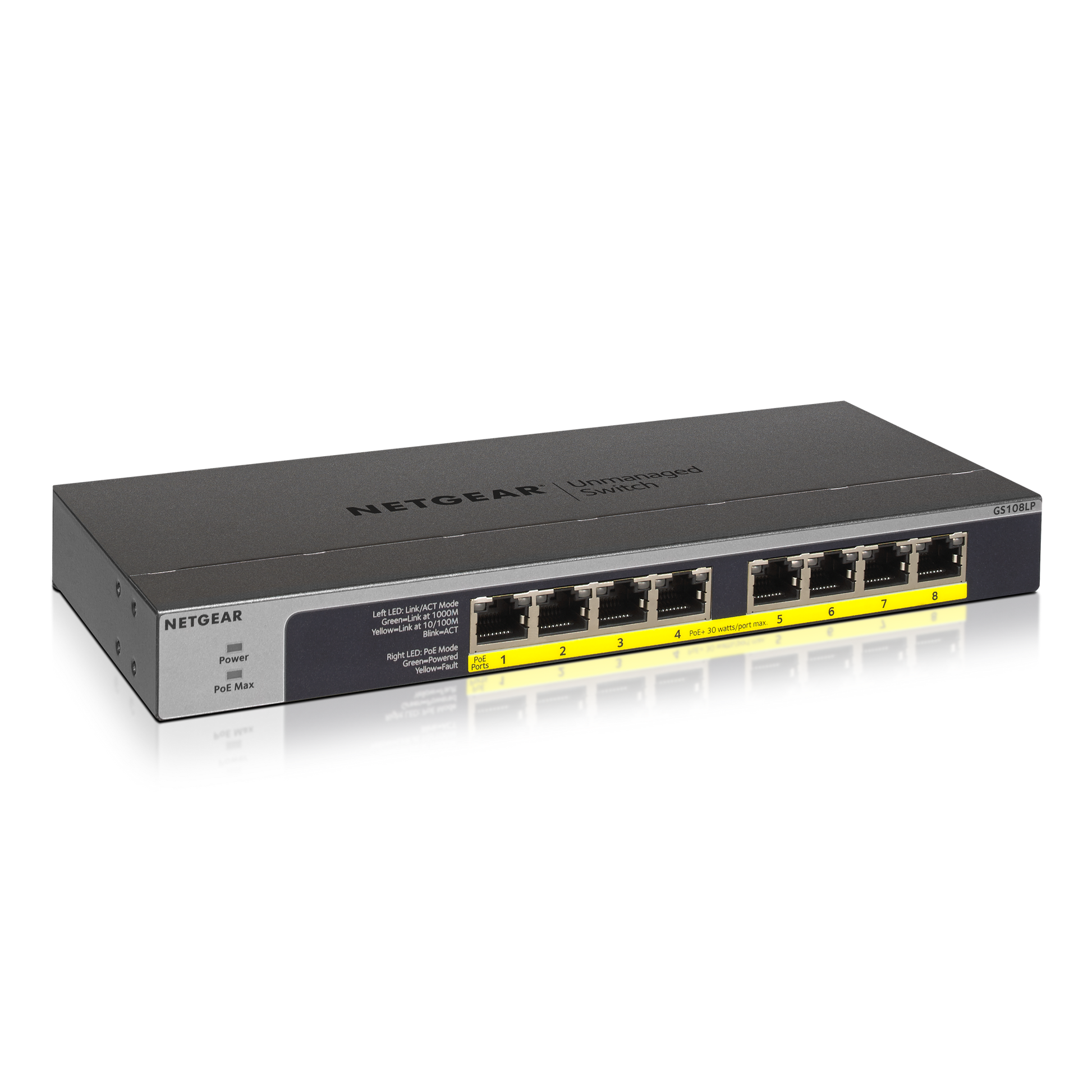 Netgear 8-Port POE/POE+ Gigabit Ethernet Unmanaged Switch