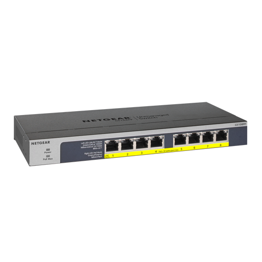 Netgear GS108PP 8-Port POE/POE+ Gigabit Ethernet Unmanaged Switch
