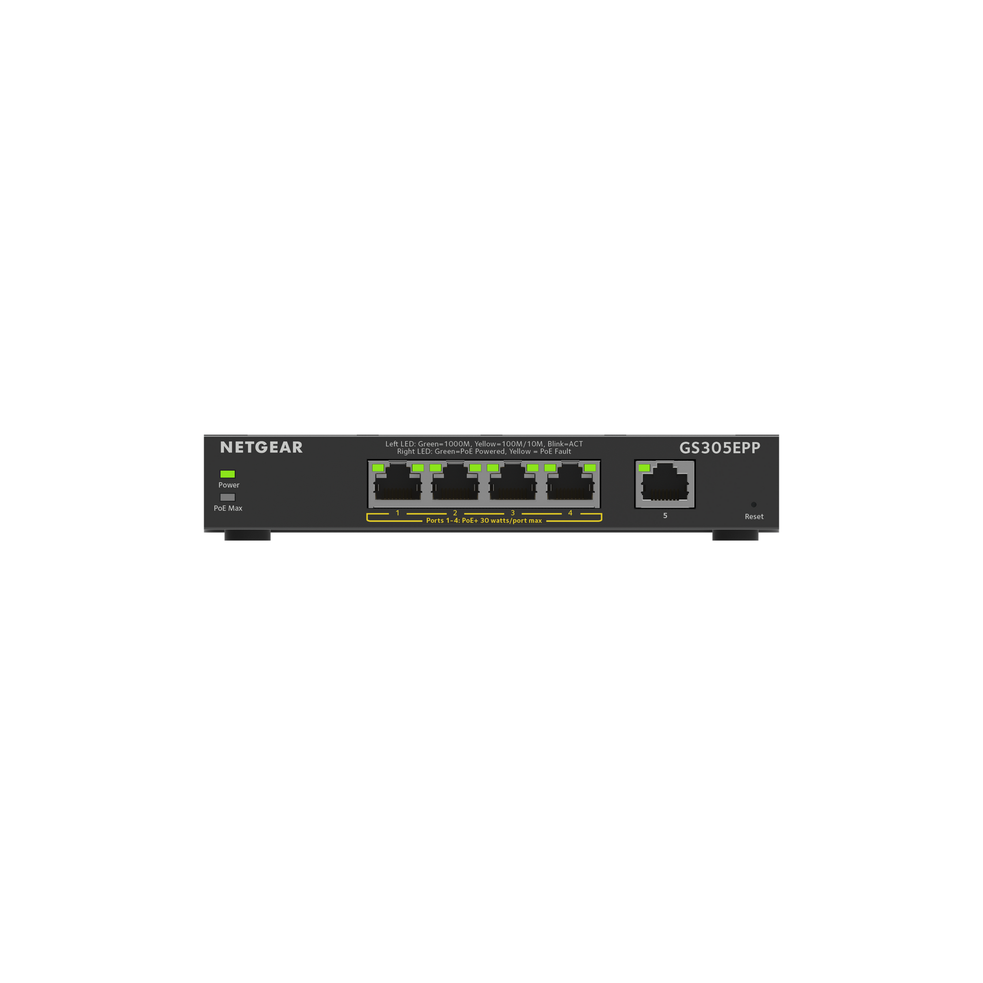 Netgear Soho 5-Port High-Power POE+ Gigabit Smart Managed Plus Switch GS305EPP