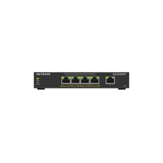 Netgear Soho 5-Port High-Power POE+ Gigabit Smart Managed Plus Switch GS305EPP