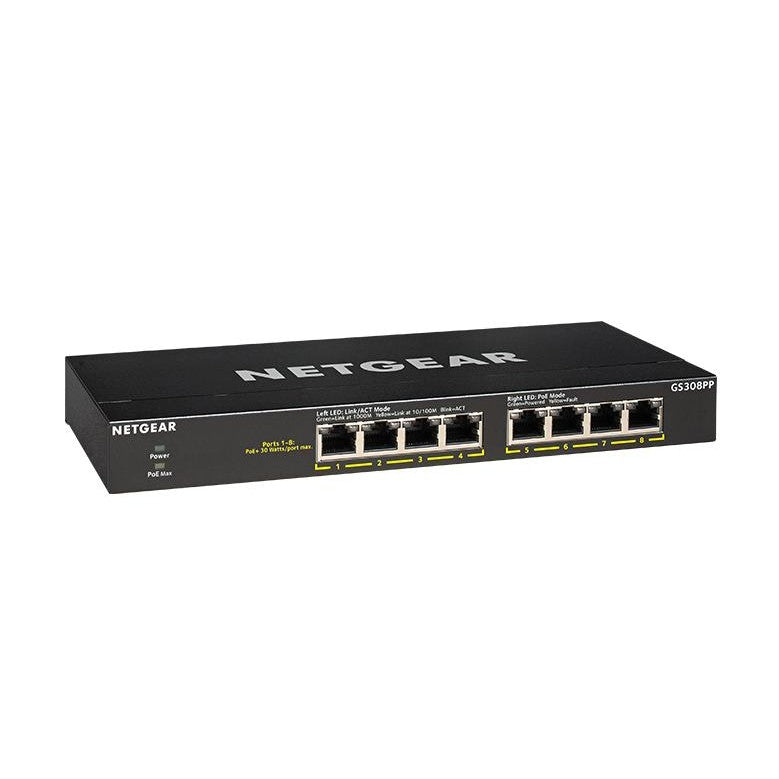 Netgear 8-Port Gigabit Ethernet Soho POE+ Unmanaged Switch GS308PP