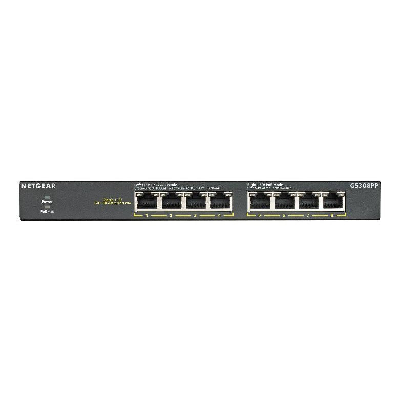 Netgear 8-Port Gigabit Ethernet Soho POE+ Unmanaged Switch GS308PP