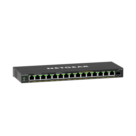 Netgear 16 Port POE Gigabit Ethernet Plus Switch GS316EP - with 16x POE+ 180W Desktop/Wall Mount