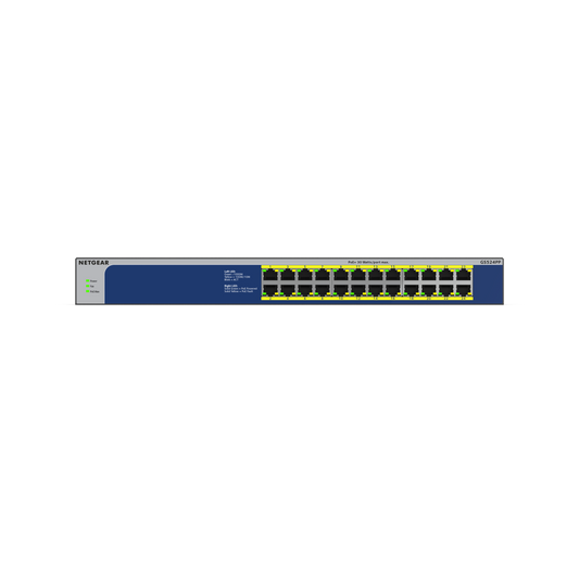 Netgear 24-Port High-Powered POE+ Gigabit Unmanaged Switch 300W POE Budget Prosafe Lifetime Warranty GS524PP