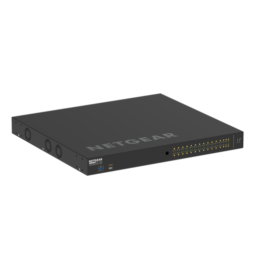 Netgear AV Line M4250-26G4XF-POE+ 24x 1G POE+ 480W 2x 1G and 4x SFP+ Managed Switch (GSM4230PX)
