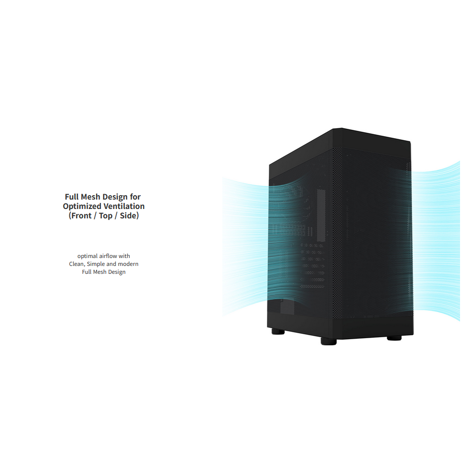 Zalman i4 ATX Mid Tower Case Full Mesh (Black)