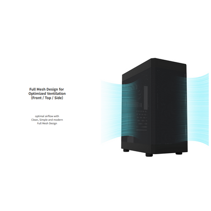 Zalman i4 ATX Mid Tower Case Full Mesh (Black)