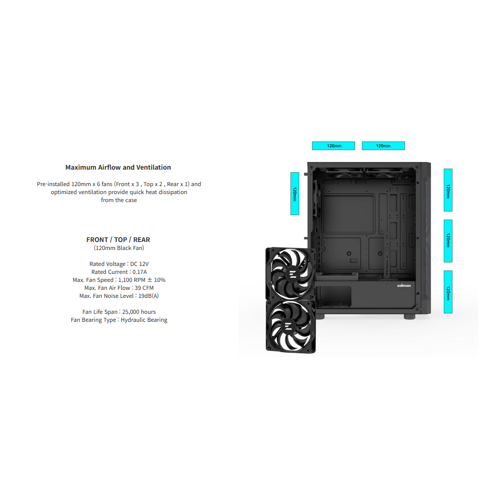 Zalman i4 ATX Mid Tower Case Full Mesh (Black)