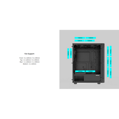 Zalman i4 ATX Mid Tower Case Full Mesh (Black)