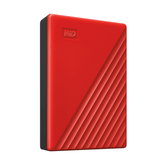 WD My Passport 4TB USB 3.2 Gen 1 External HDD (Red)
