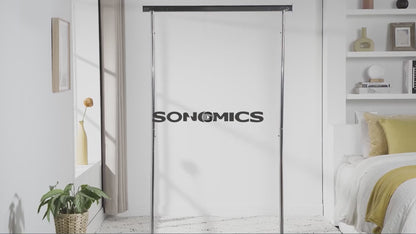 Songmics Heavy-Duty Metal Garment Rack Clothes Clothing Steel Rack with Wheels (Silver)