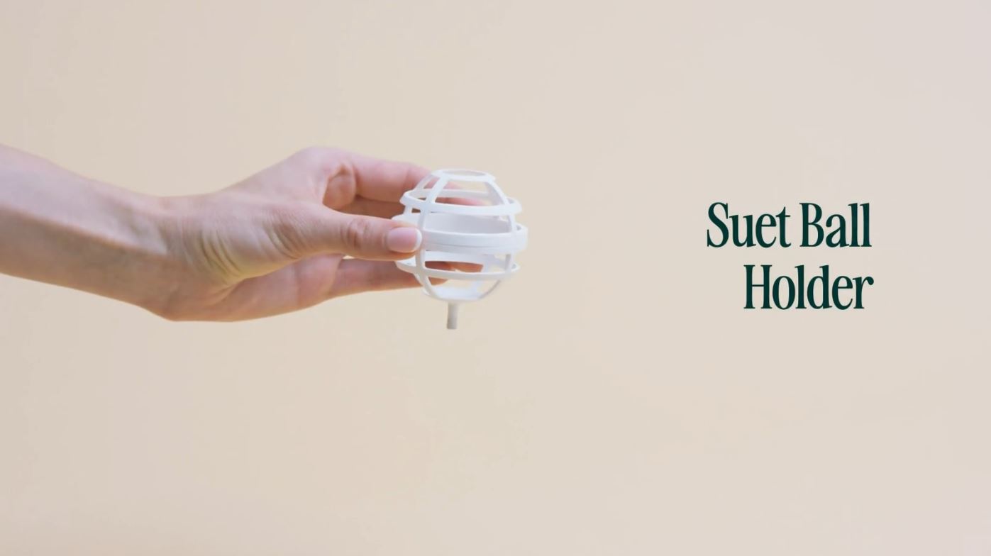 Birdbuddy Suet Ball Holder for Smart Bird Feeder (White) - Video - SavvyBadger.co.nz