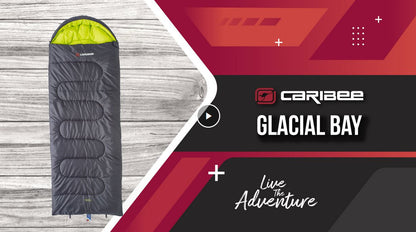 Caribee Glacial Bay 0°C Jumbo Sleeping Bag 230 x 85 cm (Charcoal Grey/Lime Green)